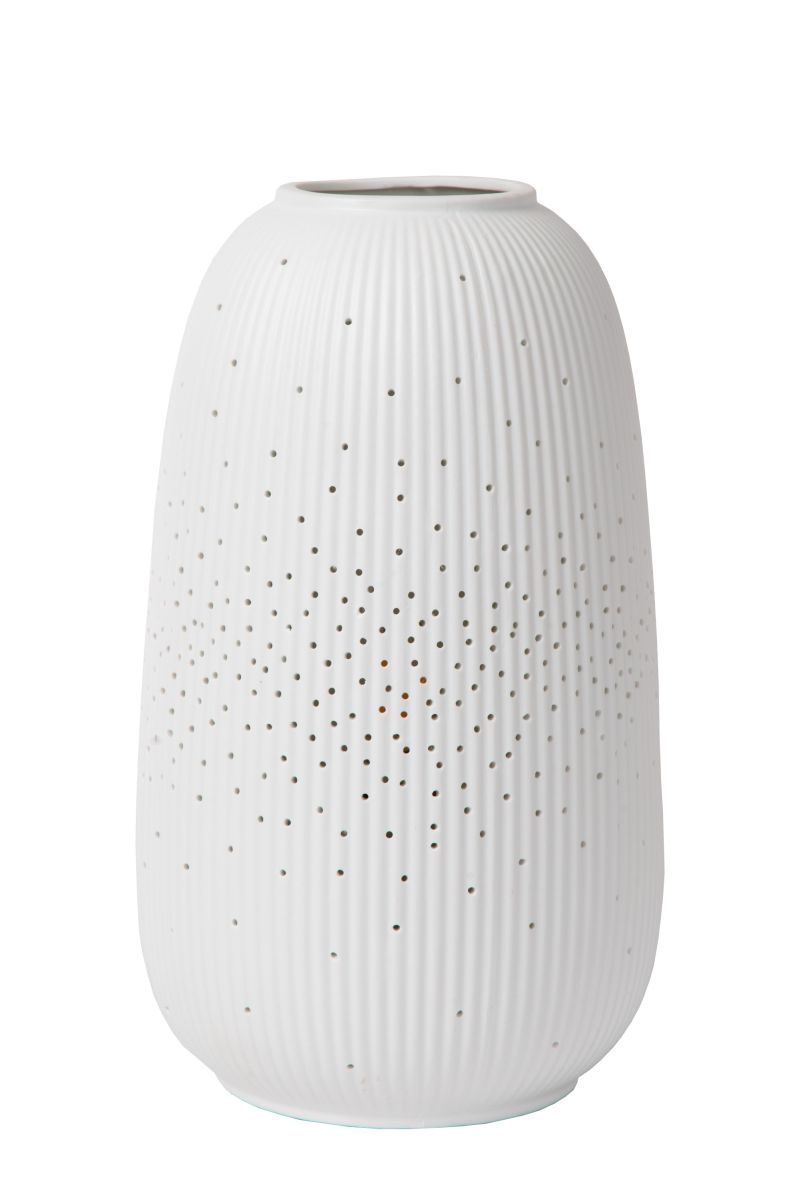 Lucide FLORES - Stolná lampa - Ø 14,1 cm - 1xE14 - Biela